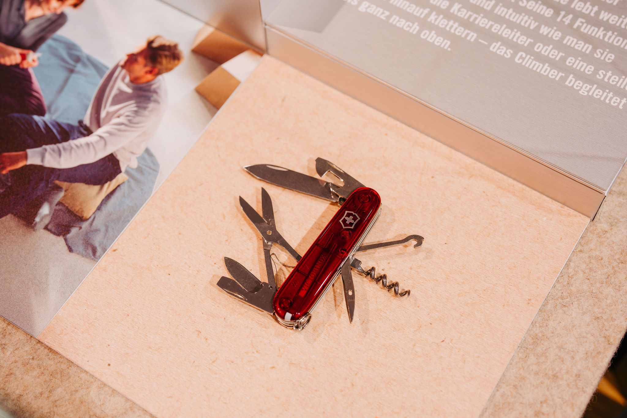 Victorinox pocket knife on a rock