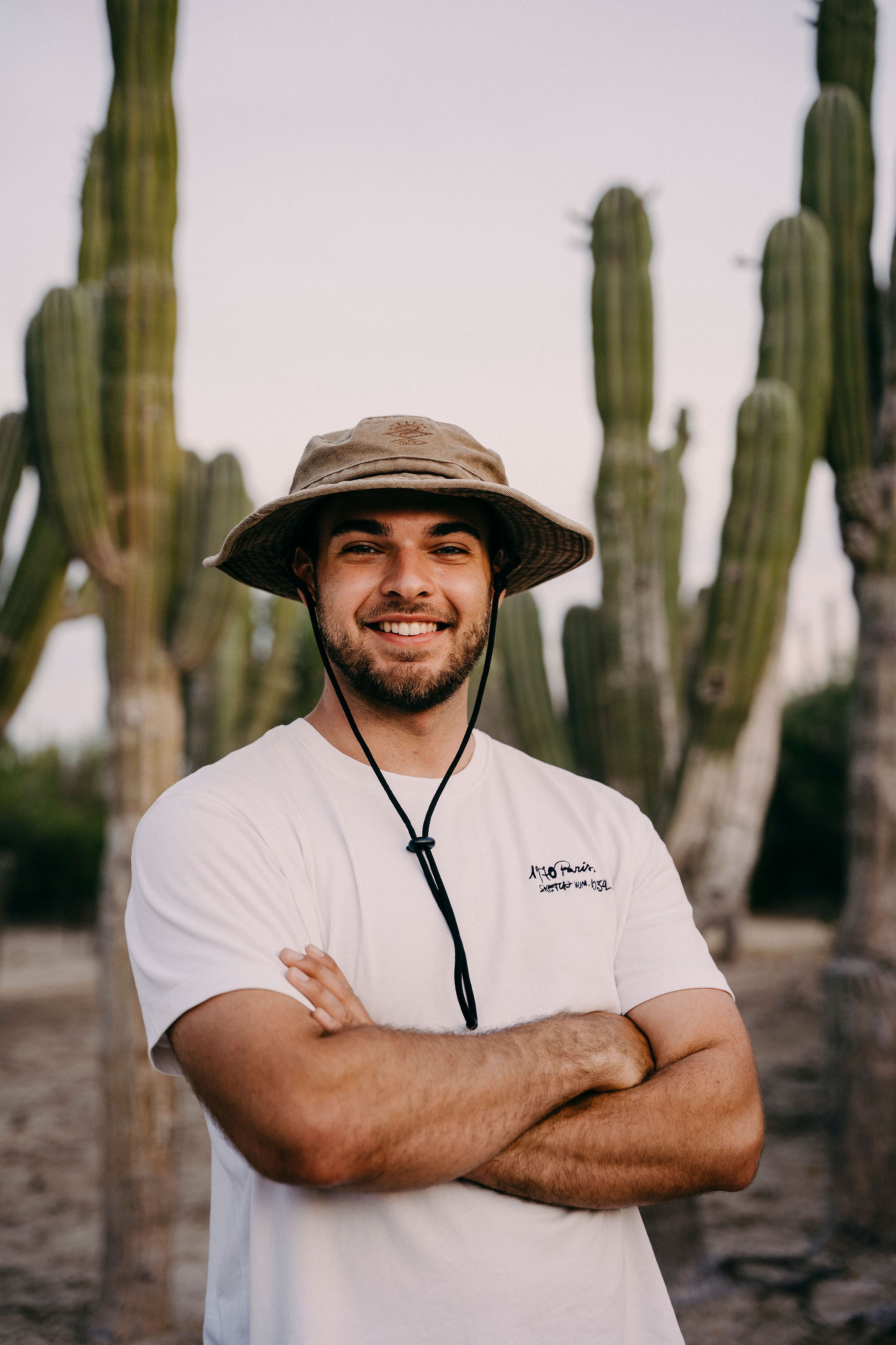 Portrait of Ben Tischhauser on the boat in Baja California