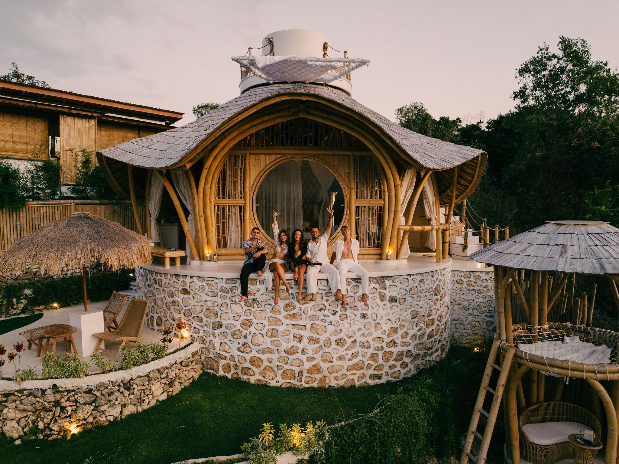 The creator group together at the villa in Uluwatu